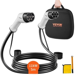 VEVOR Typ 2 až Typ 2 Nabíjecí kabel EV Kabel pro elektromobily 16A 5m 11kW TPU